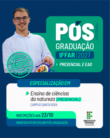 Redes Pos IFFAr 2027 ensino ciencias