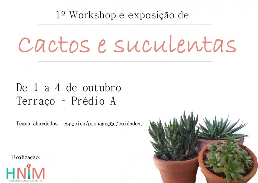 Cartaz exposição cactos suculentas