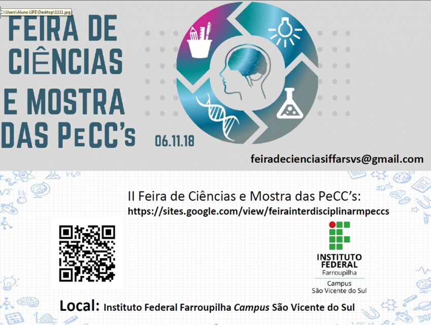 Cartaz feira de ciencias