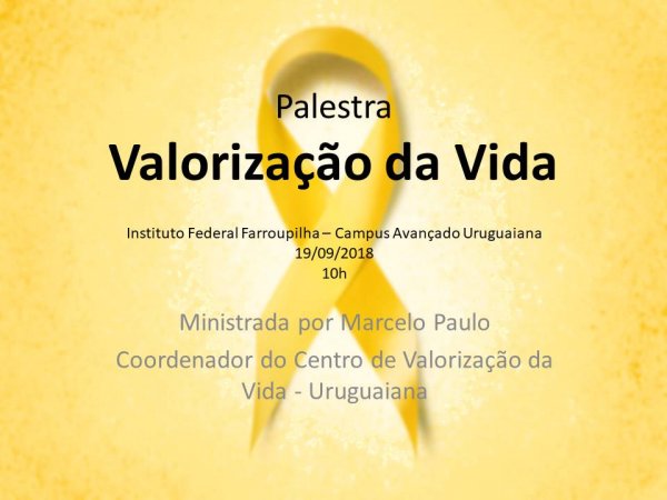 Palestra Setembro Amarelo