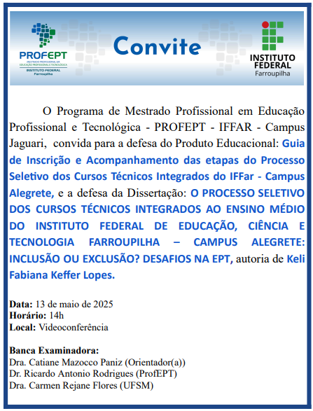 Convite Defesa Keli T6