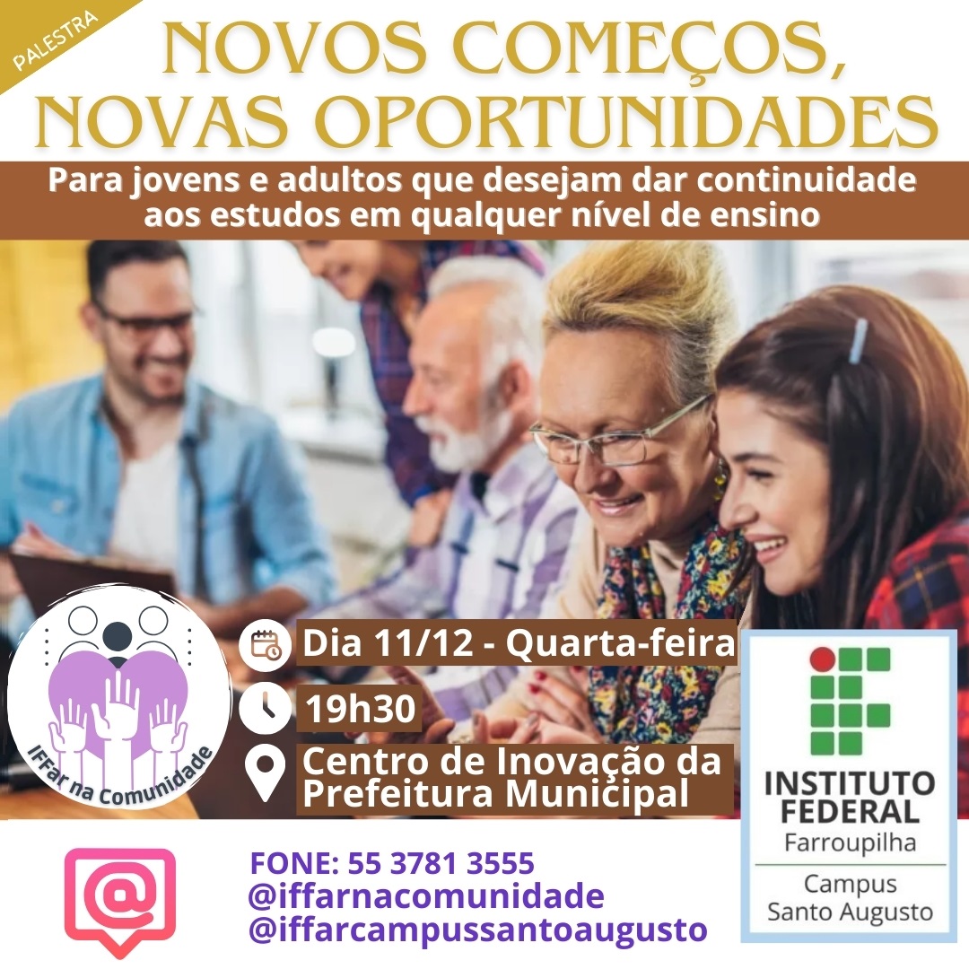 Arte palestra com informações mais visíveis