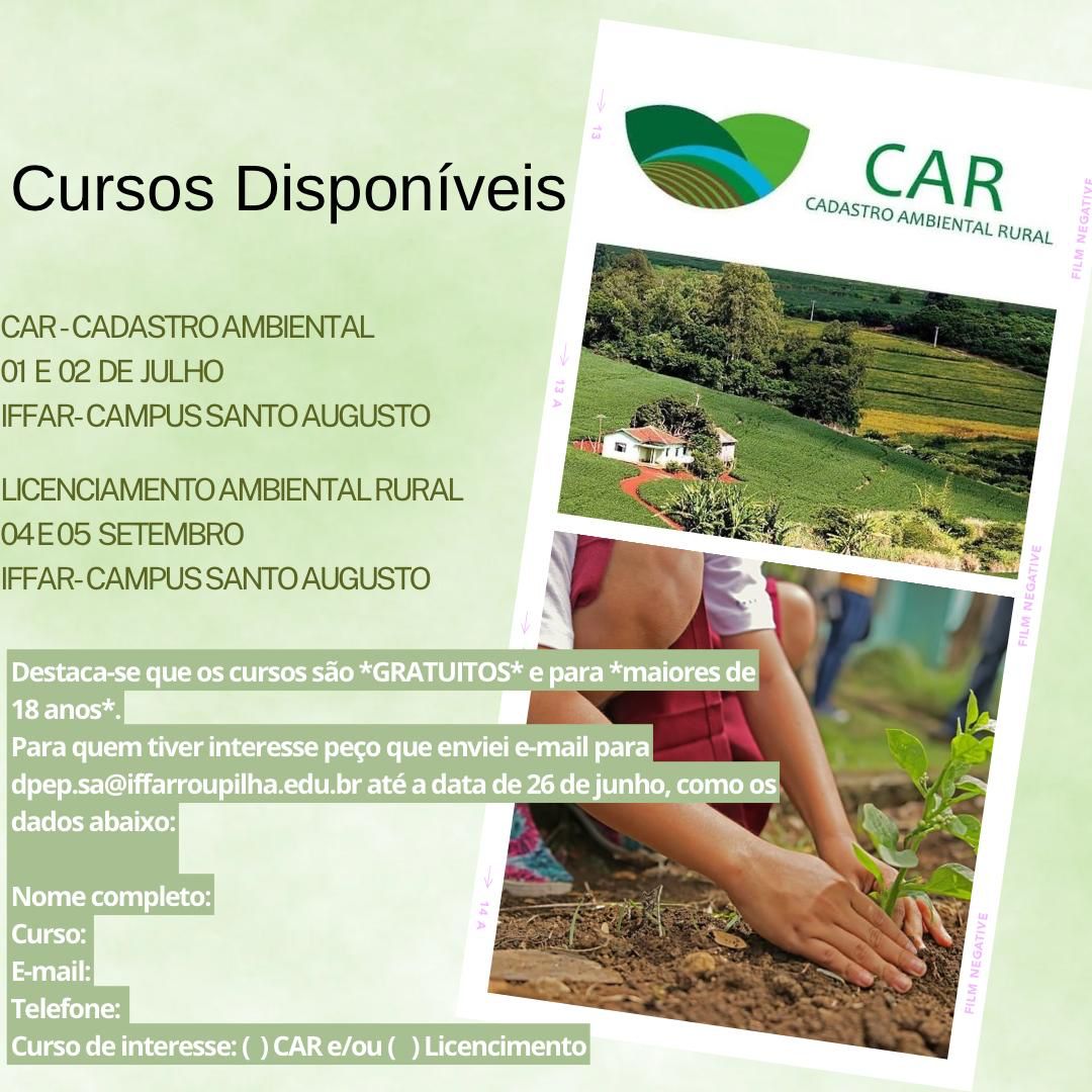 Curso CAR e Licenciamento