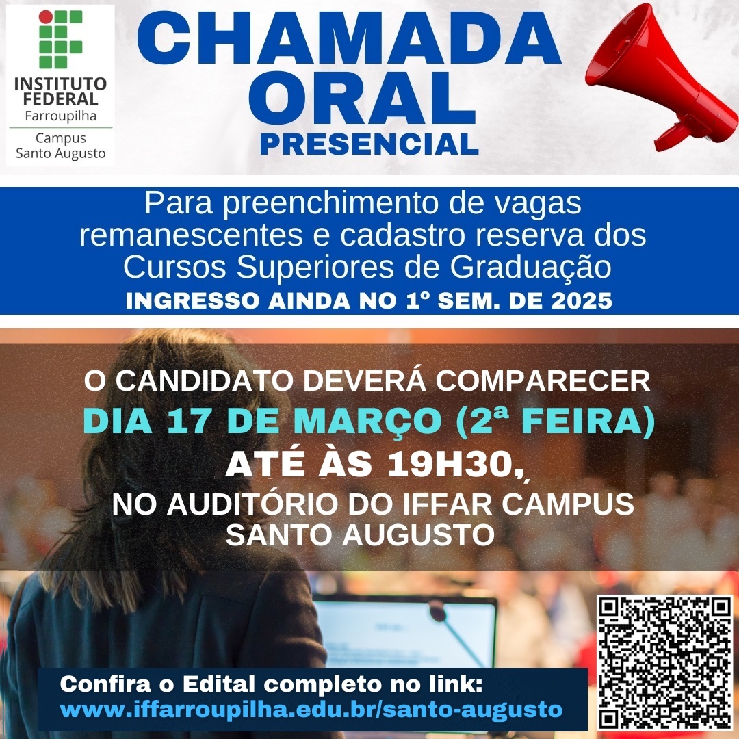 chamada oral 2025 Arte alterada