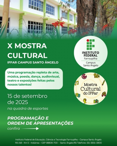 X Mostra Cultural do IFFar – Campus Santo Ângelo
