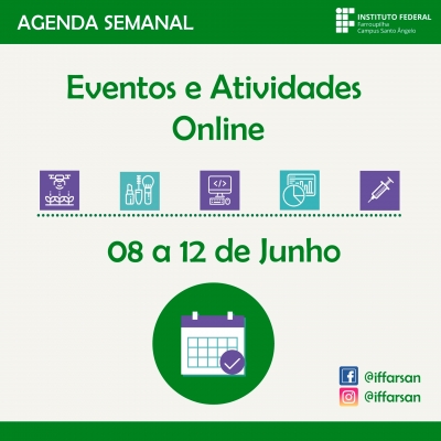 IFFar Santo Ângelo divulga cronograma da 3ª semana de atividades online para o período de suspensão do calendário acadêmico