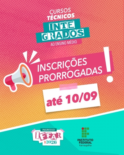 Inscrições Prorrogadas!