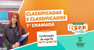 Classificados em 1ª chamada nos Técnicos Subsequentes devem confirmar vaga até 2/12