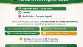 Aulas do Partiu IF JA 2026 iniciarão na segunda-feira (13/04) às 13 h 30 no auditório do Campus Jaguari. Click to enlarge image Texto do seu pargrafo.png