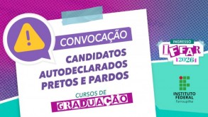 IFFar convoca candidatos do PS 2026 da Graduação para Heteroidentificação PS2026graduação heteroidentificação notícia09012026