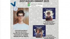 Estudantes do IFFar - Campus Santo Augusto são premiados na OBMEP 2025 Estudantes do IFFar - Campus Santo Augusto são premiados na OBMEP 2025