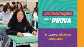 Prova do Processo Seletivo dos cursos técnicos integrados ao Ensino Médio será no dia 18 de outubro Prova do Processo Seletivo dos cursos técnicos integrados ao Ensino Médio será no…
